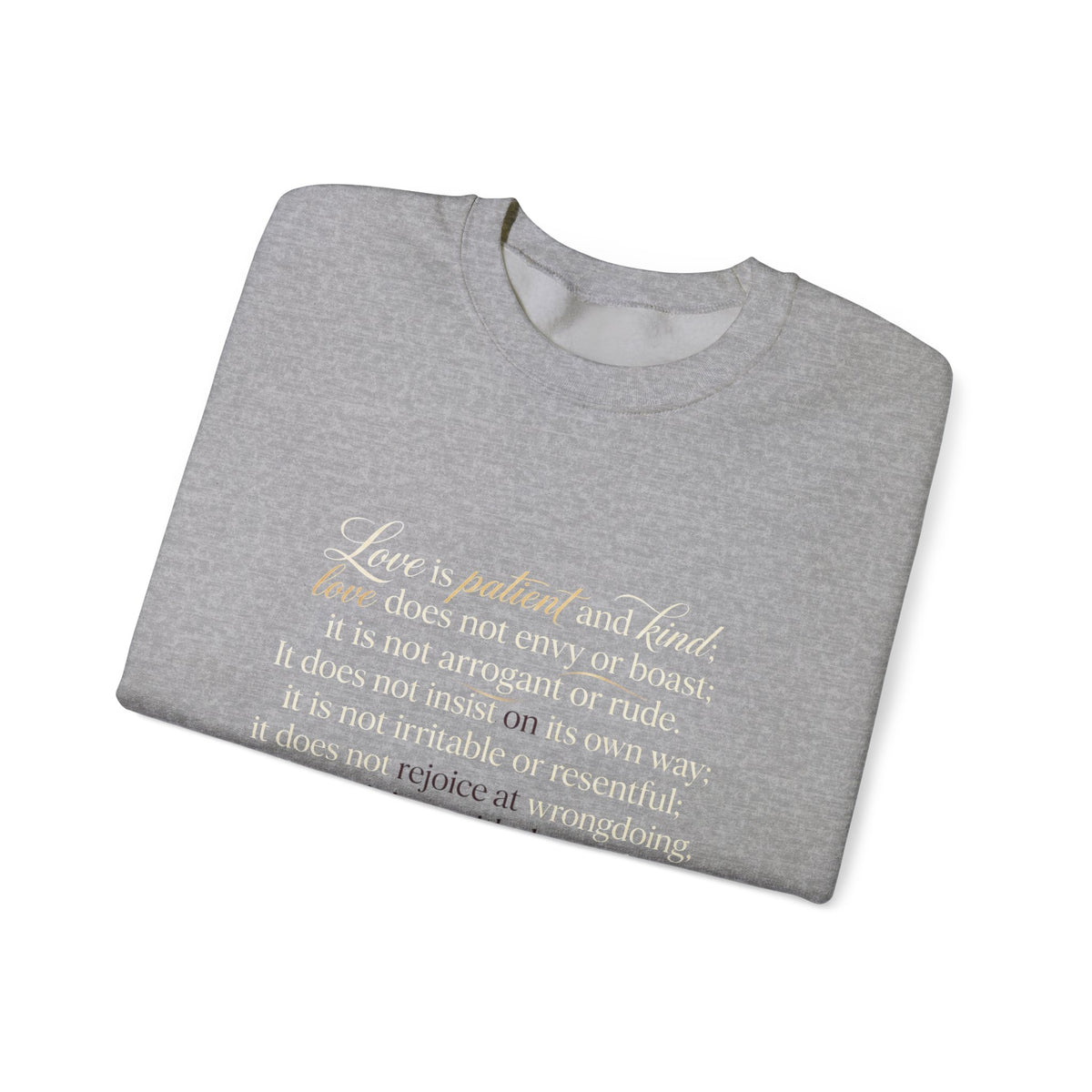Crewneck Sweatshirt — Minimal Inspirational Text Design