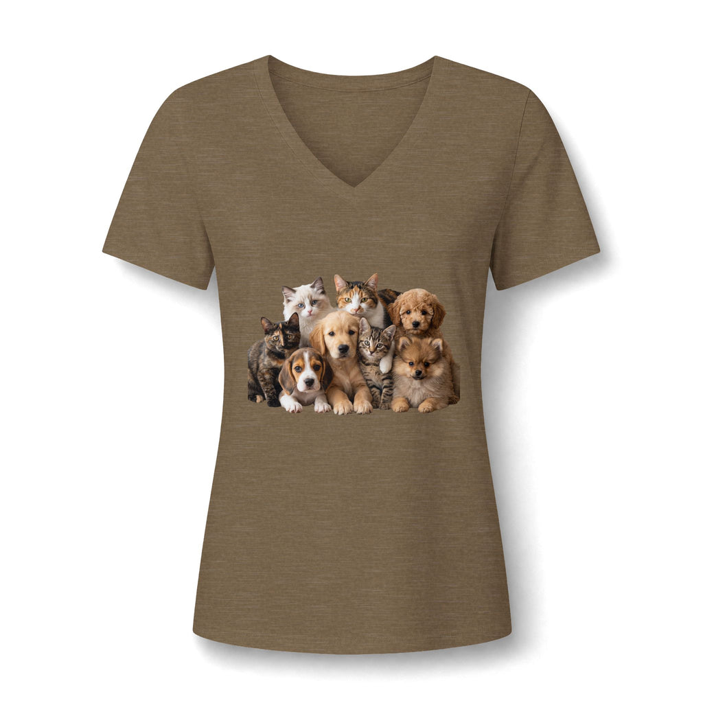 Jesus Portrait V-Neck Tee — Faith Graphic Women's T-Shirt