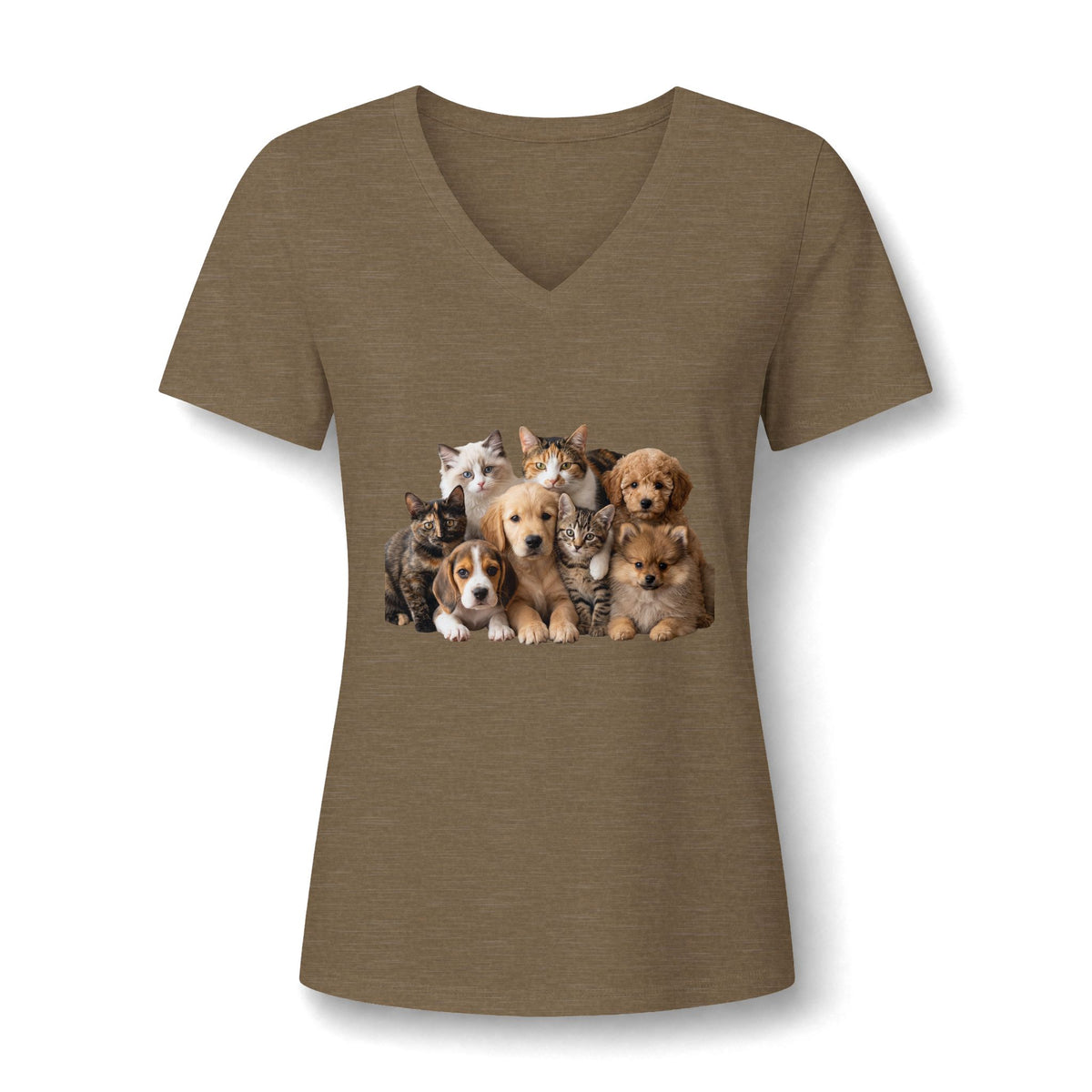 Jesus Portrait V-Neck Tee — Faith Graphic Women's T-Shirt
