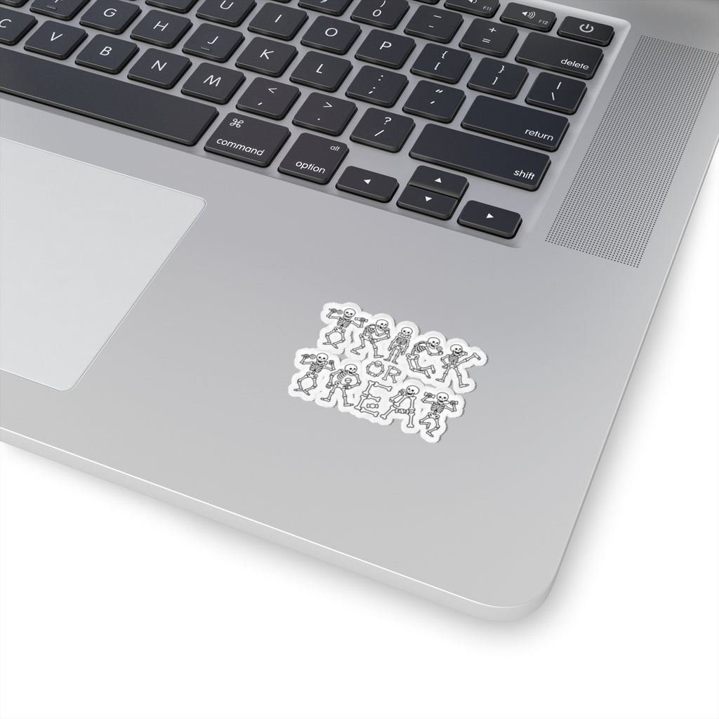 Trick or Treat Skeleton Kiss-Cut Sticker Sheet — Halloween Skull Decal