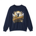 Inspirational Crewneck Sweatshirt — "I Am Unstoppable With Him" Christian Graphic