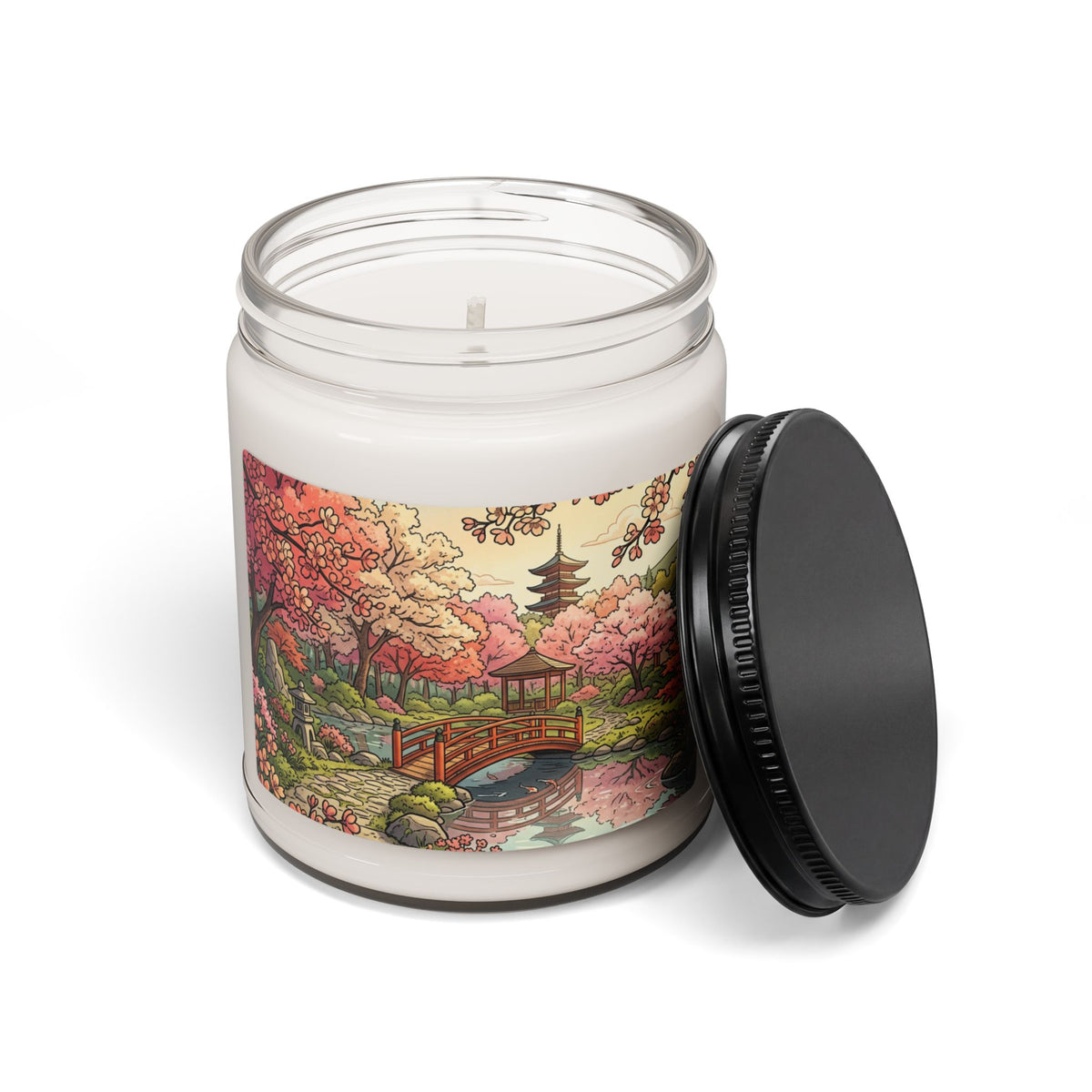 Soy Candle — Cherry Blossom Japanese Garden Scented Candle (9oz)