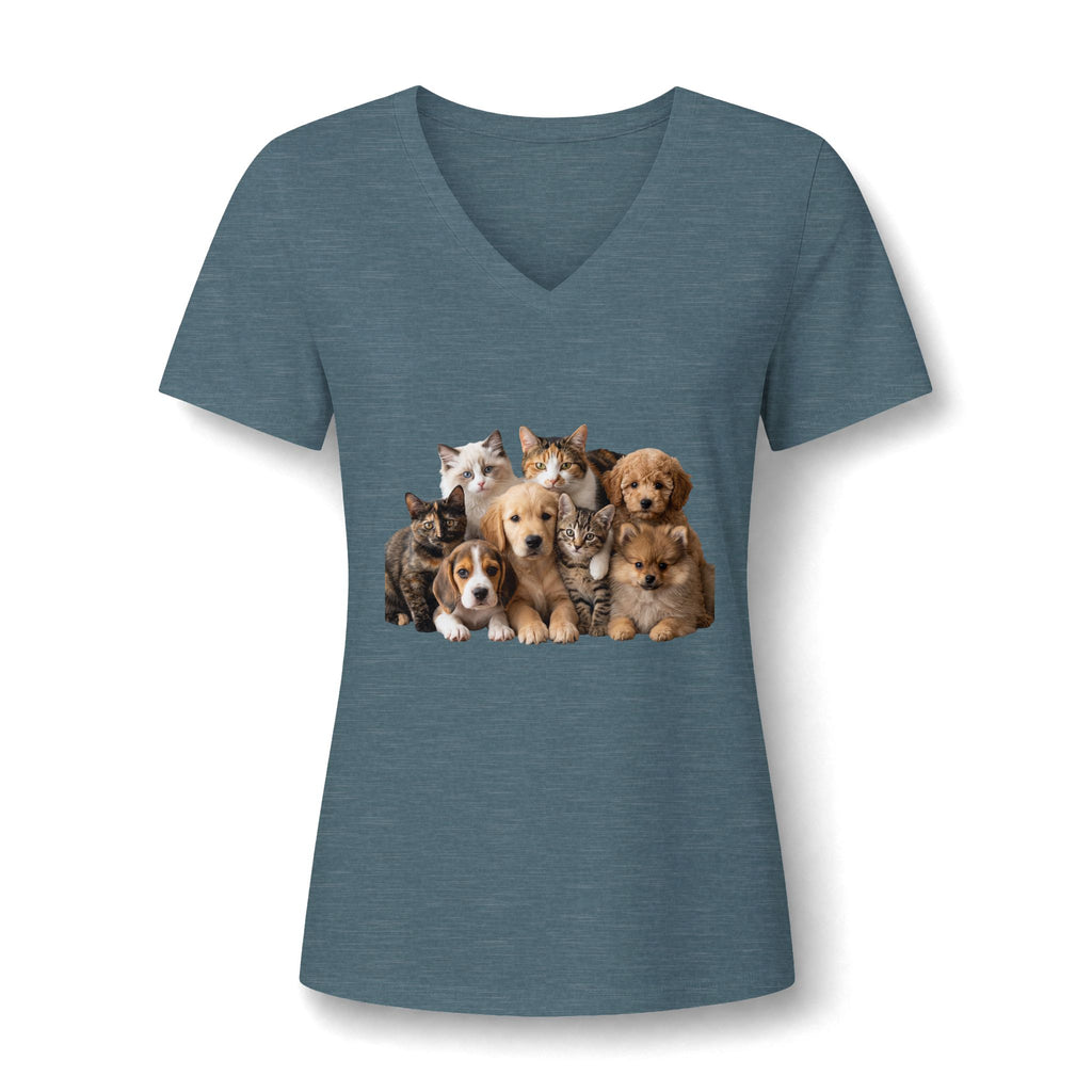 Jesus Portrait V-Neck Tee — Faith Graphic Women's T-Shirt