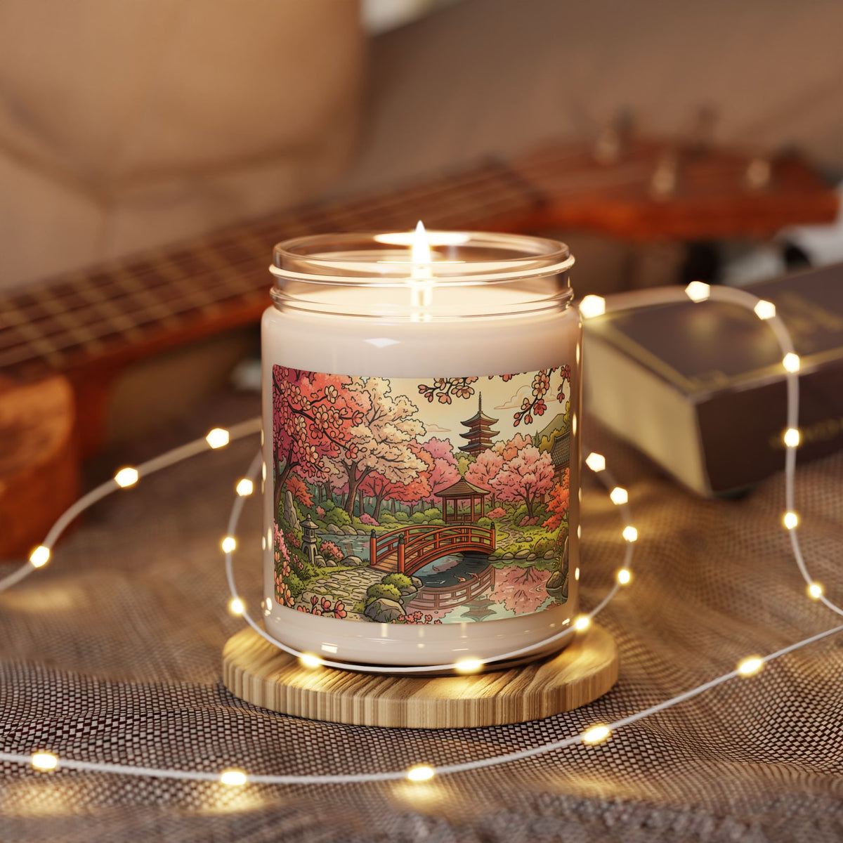 Soy Candle — Cherry Blossom Japanese Garden Scented Candle (9oz)