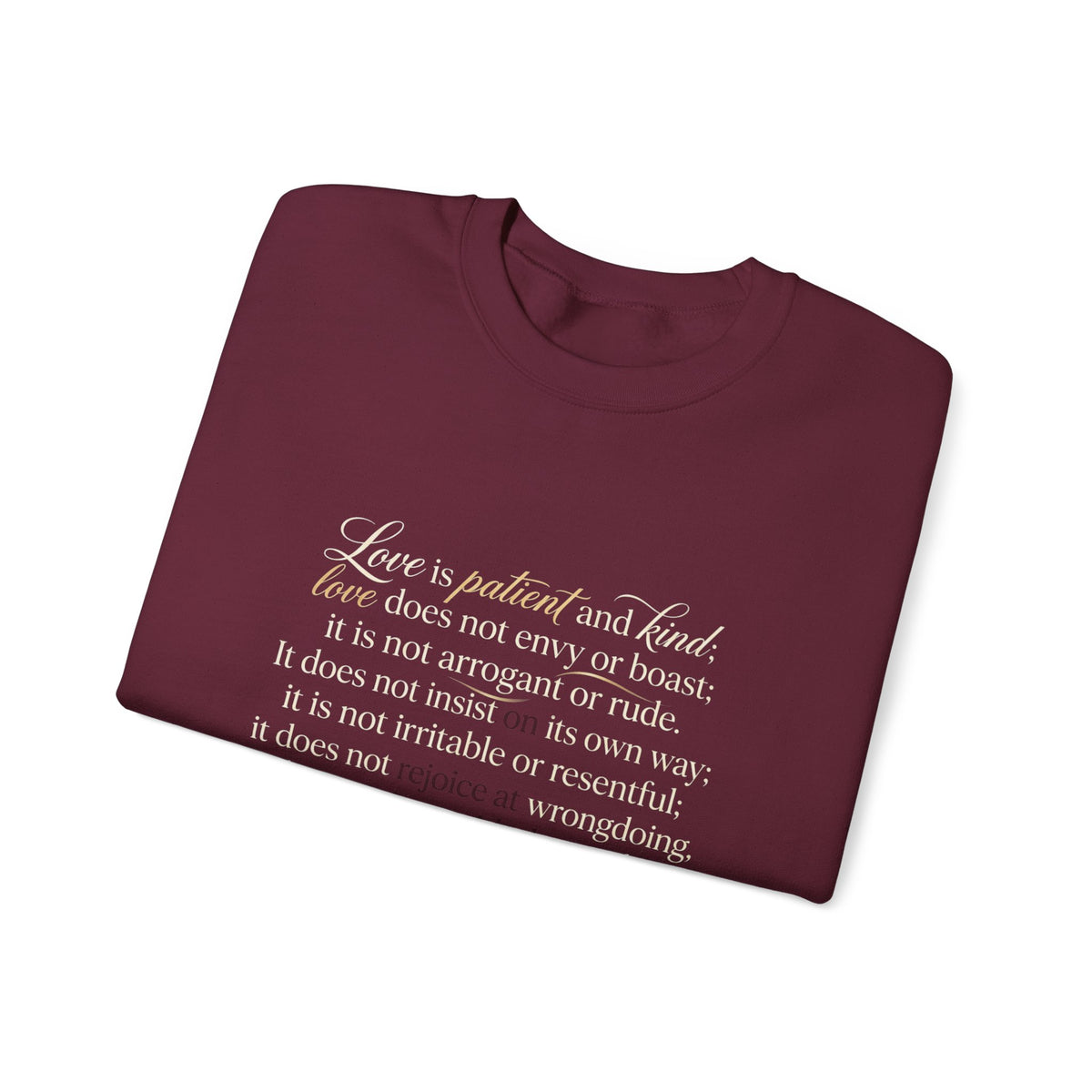 Crewneck Sweatshirt — Minimal Inspirational Text Design