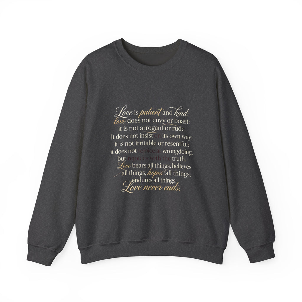 Crewneck Sweatshirt — Minimal Inspirational Text Design