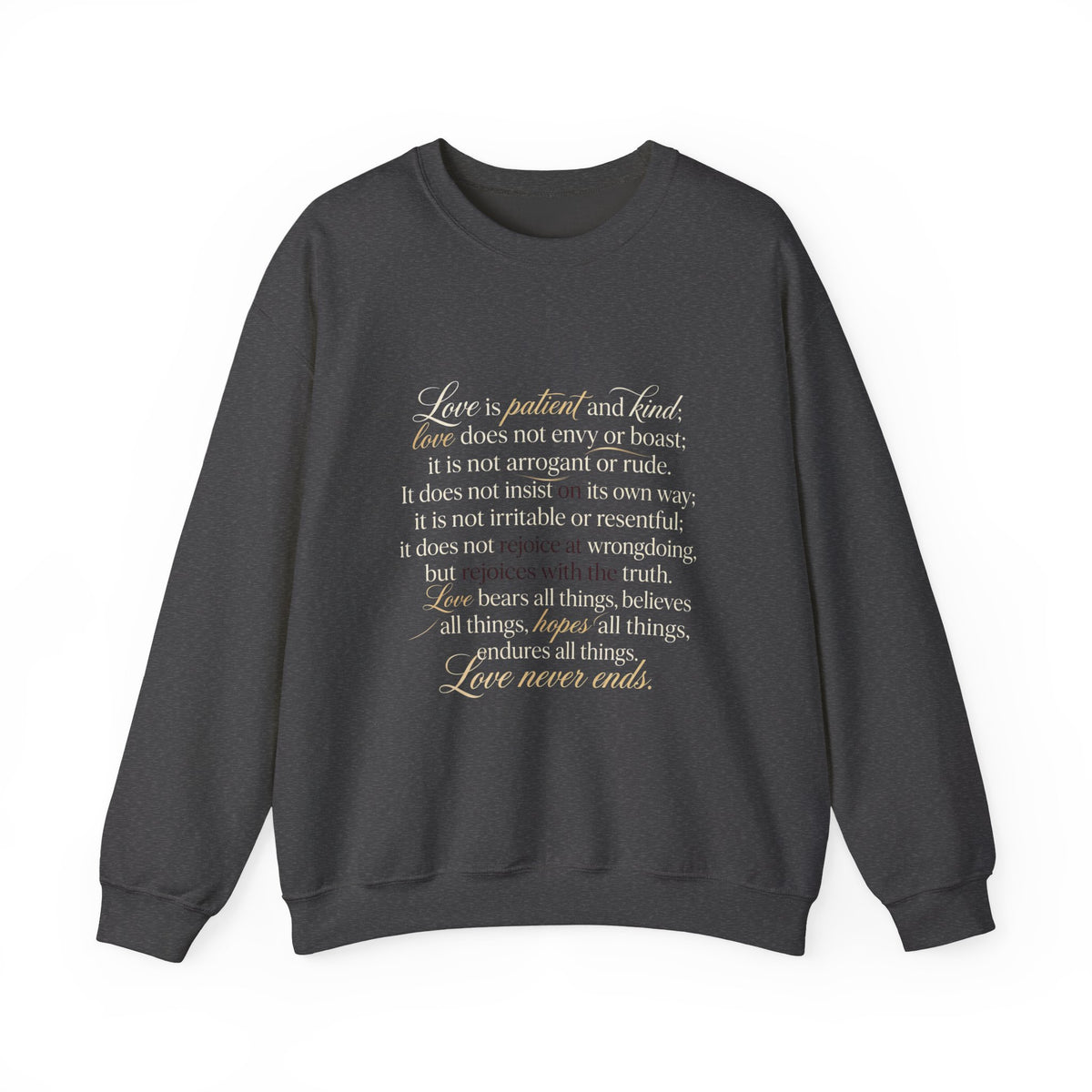 Crewneck Sweatshirt — Minimal Inspirational Text Design