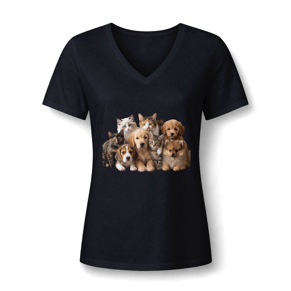 Jesus Portrait V-Neck Tee — Faith Graphic Women's T-Shirt
