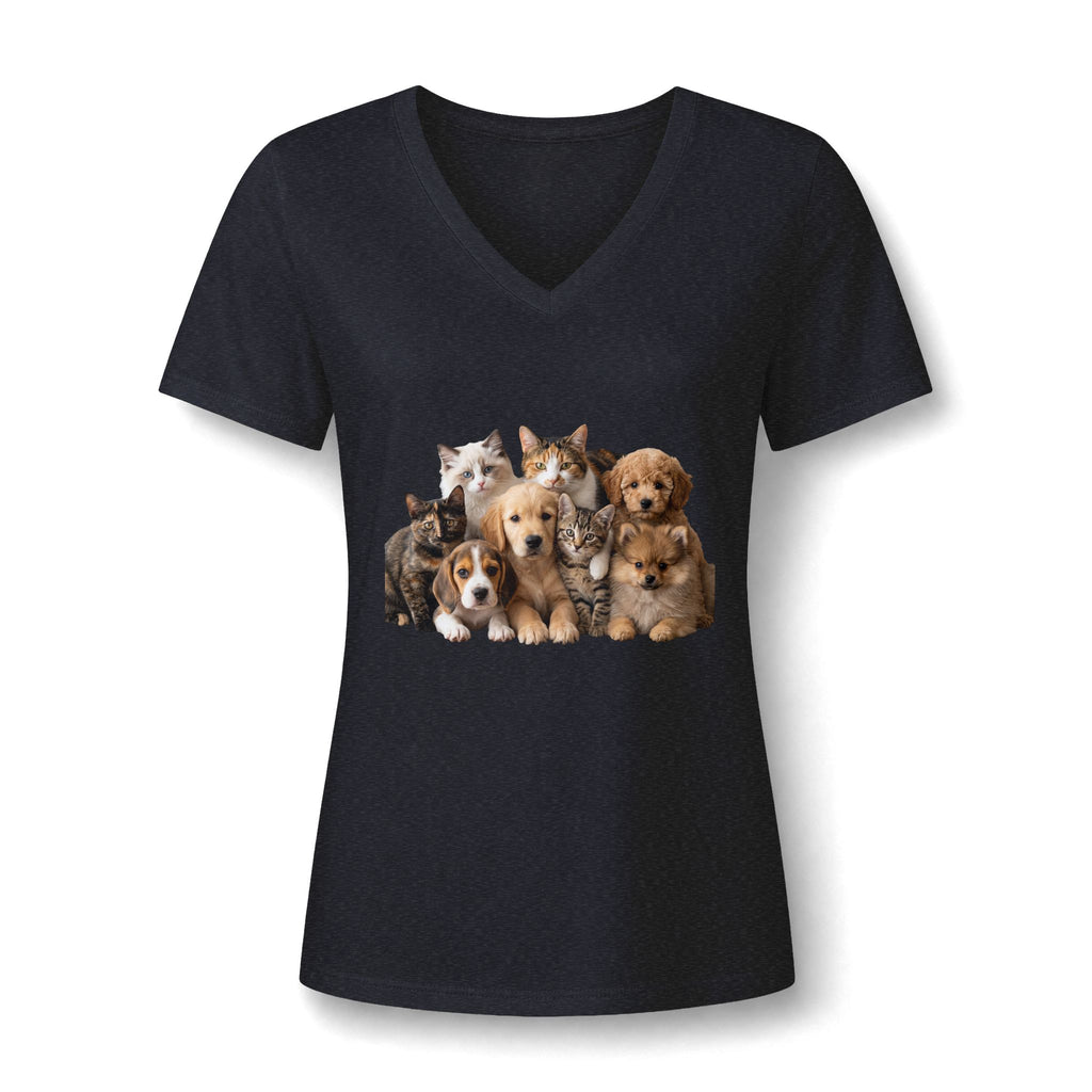 Jesus Portrait V-Neck Tee — Faith Graphic Women's T-Shirt