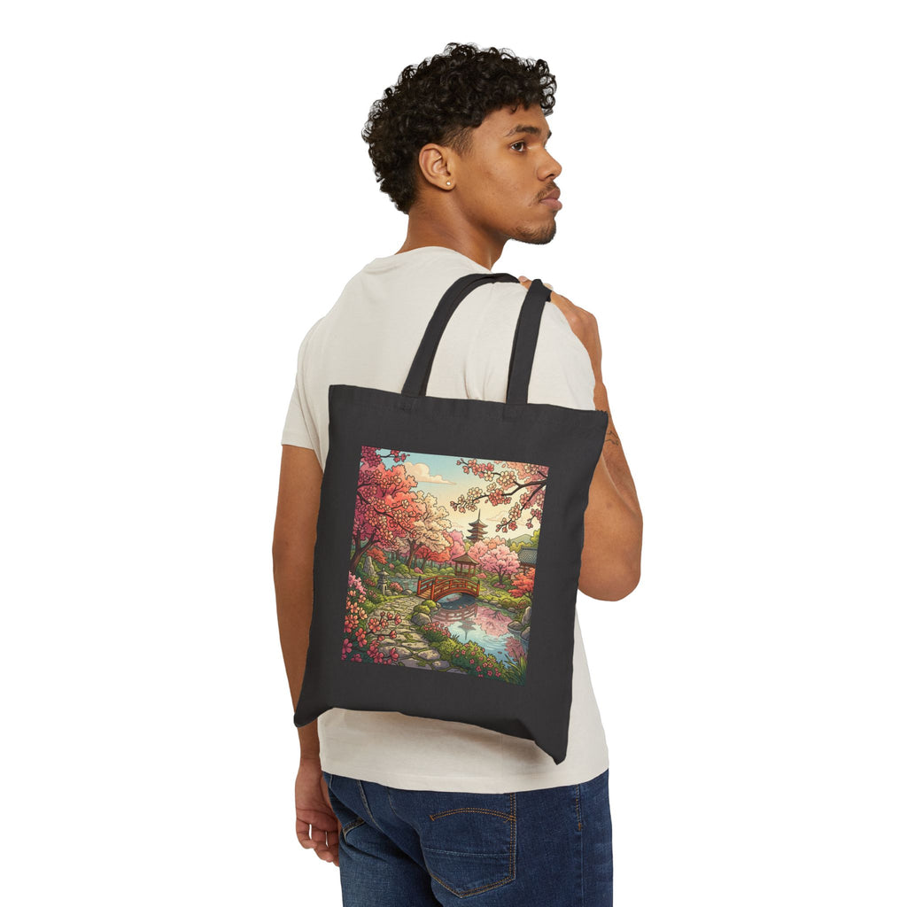 Tote Bag — Autumn Garden Landscape Canvas Tote