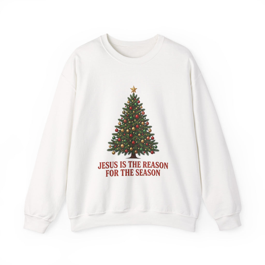 Jesus is the Reason for the Season — Christmas Tree Christian Sweatshirt