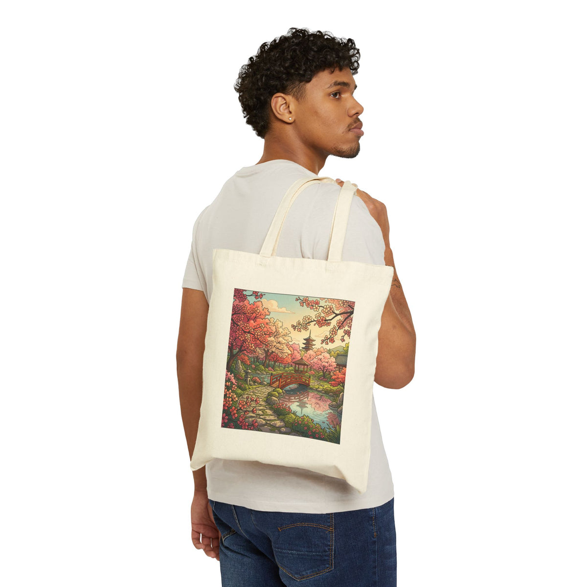 Tote Bag — Autumn Garden Landscape Canvas Tote
