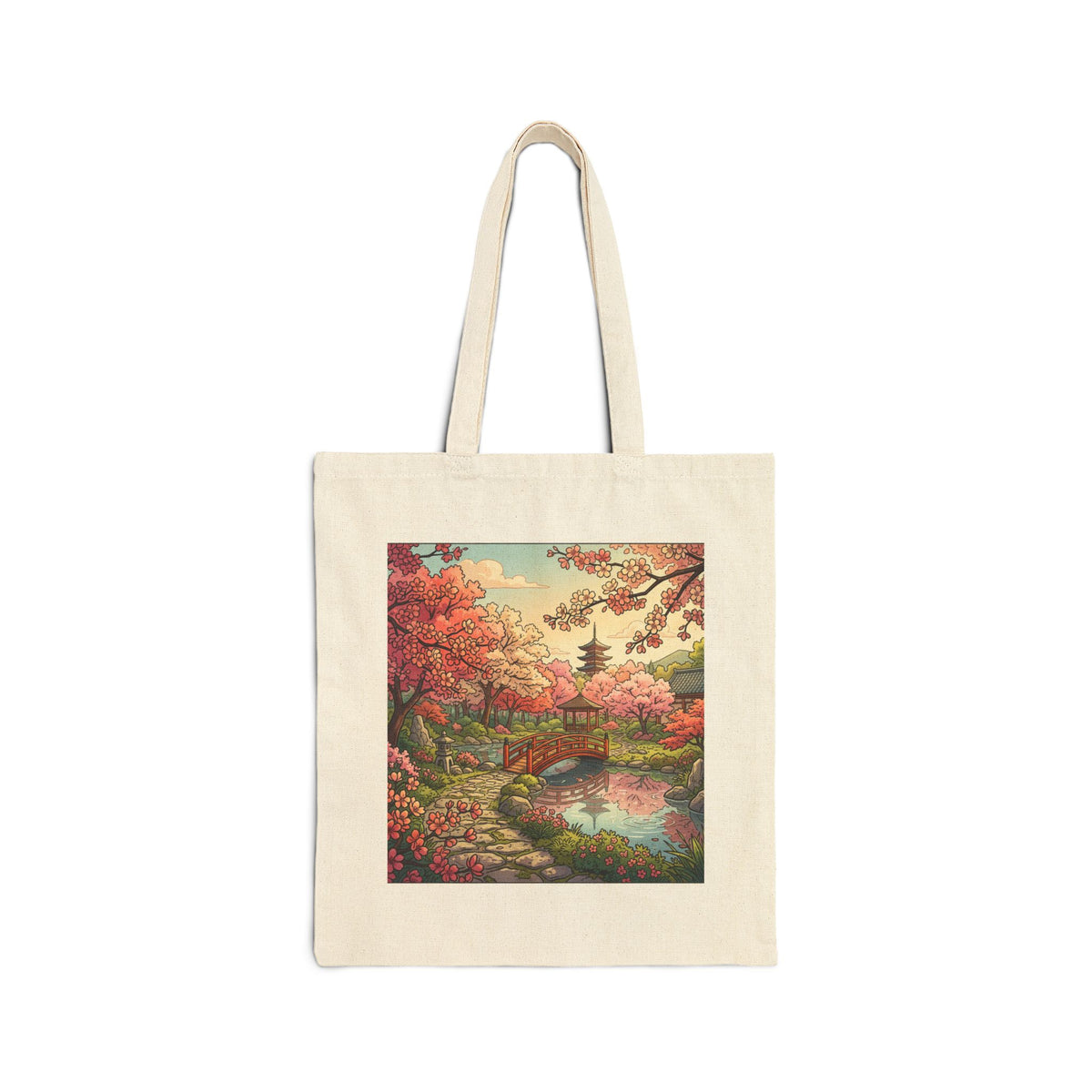 Tote Bag — Autumn Garden Landscape Canvas Tote