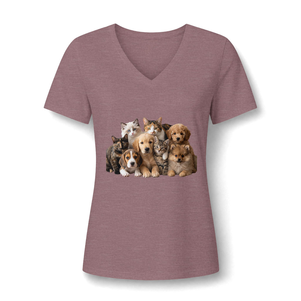 Jesus Portrait V-Neck Tee — Faith Graphic Women's T-Shirt