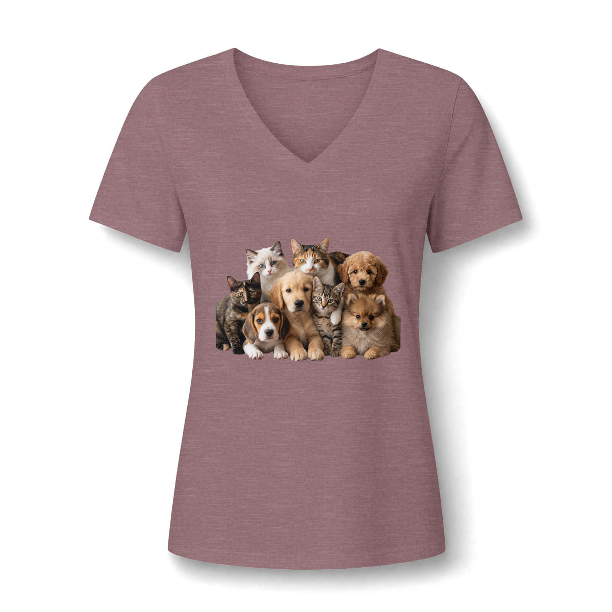 Jesus Portrait V-Neck Tee — Faith Graphic Women's T-Shirt