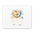 Jesus Loves Me Canvas Wall Art — Christian Home Decor Gift