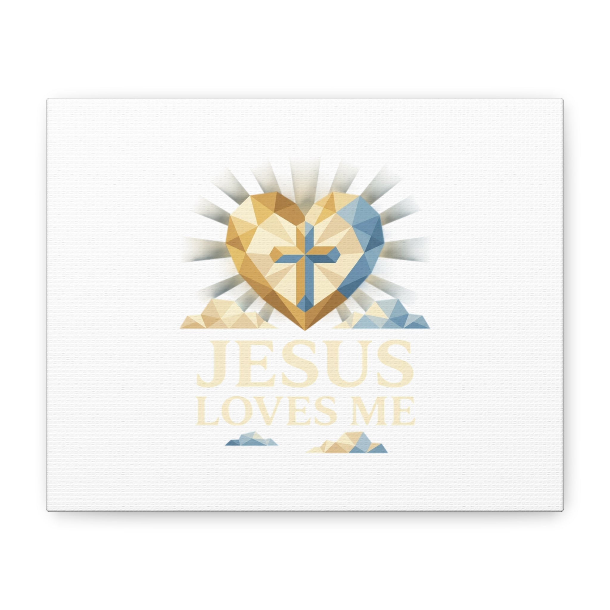 Jesus Loves Me Canvas Wall Art — Christian Home Decor Gift