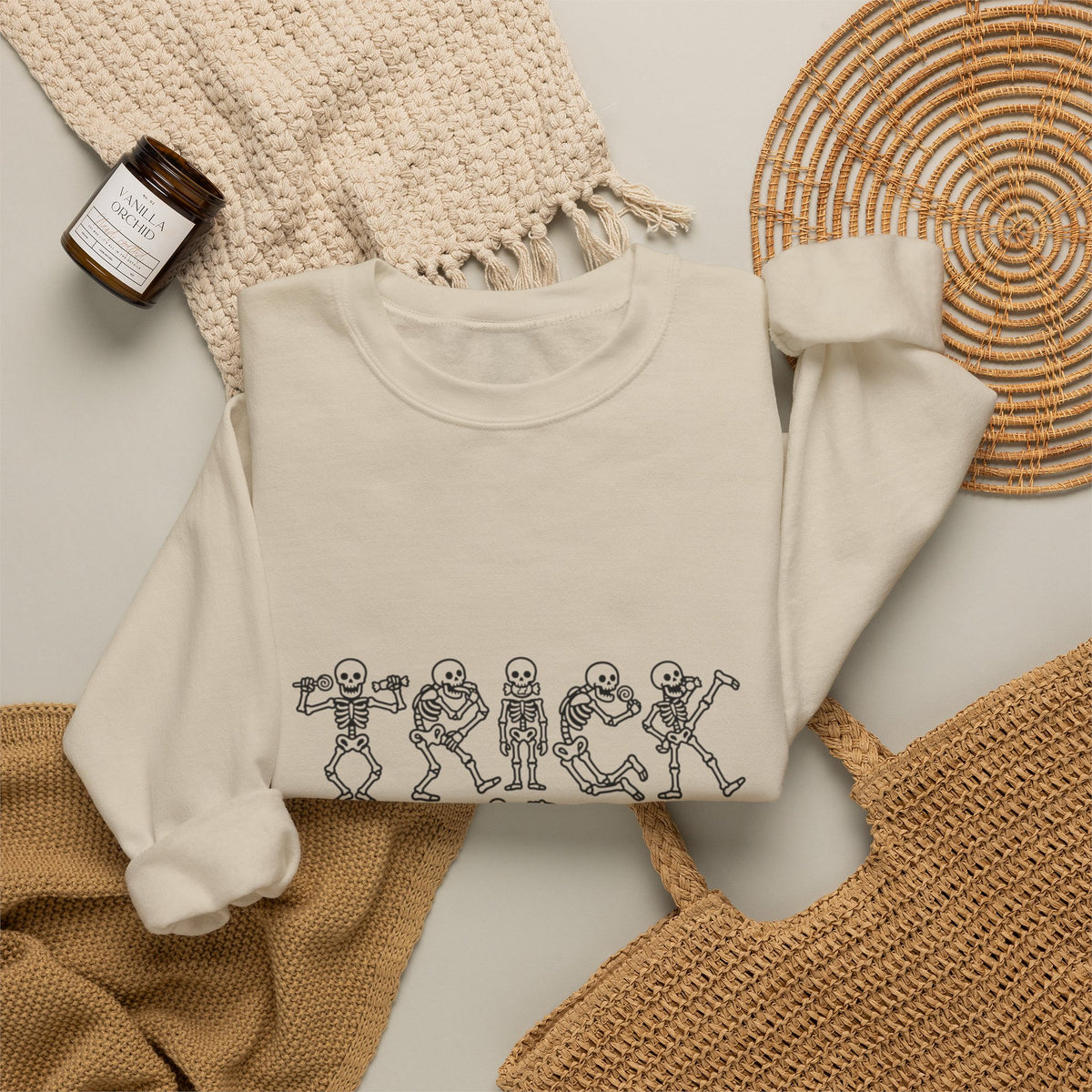 Trick or Treat Skeletons Crewneck Sweatshirt