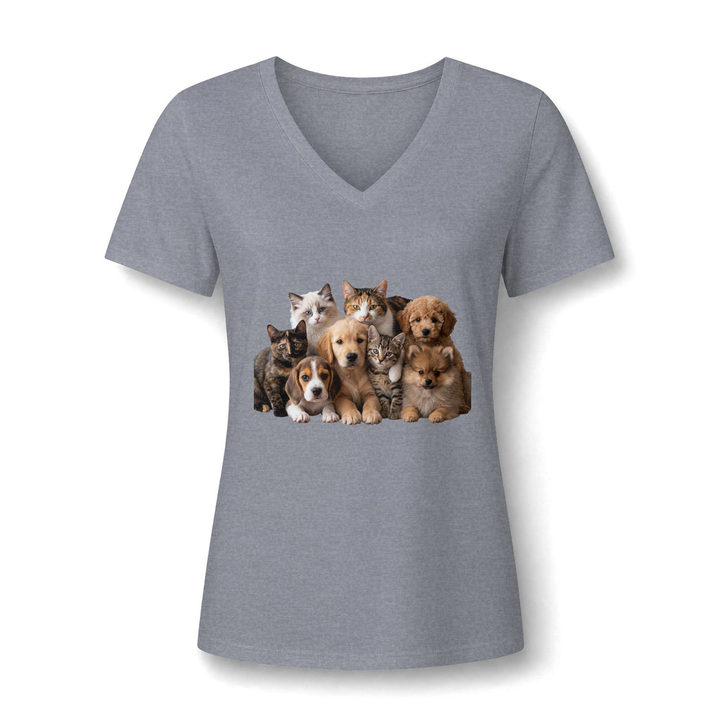 Jesus Portrait V-Neck Tee — Faith Graphic Women's T-Shirt