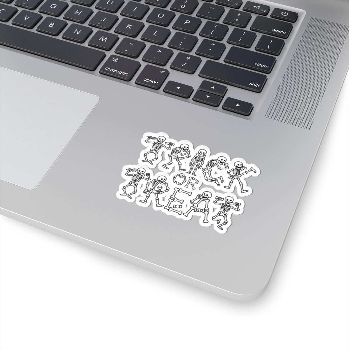 Trick or Treat Skeleton Kiss-Cut Sticker Sheet — Halloween Skull Decal