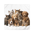 Duvet Cover — Cute Puppies & Kittens Photo Print Microfiber Duvet