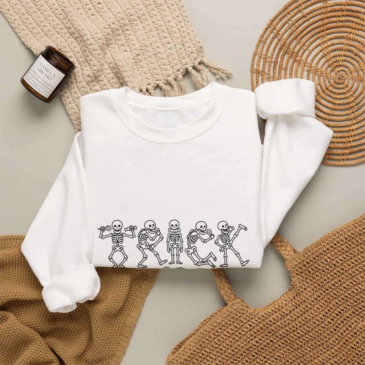 Trick or Treat Skeletons Crewneck Sweatshirt