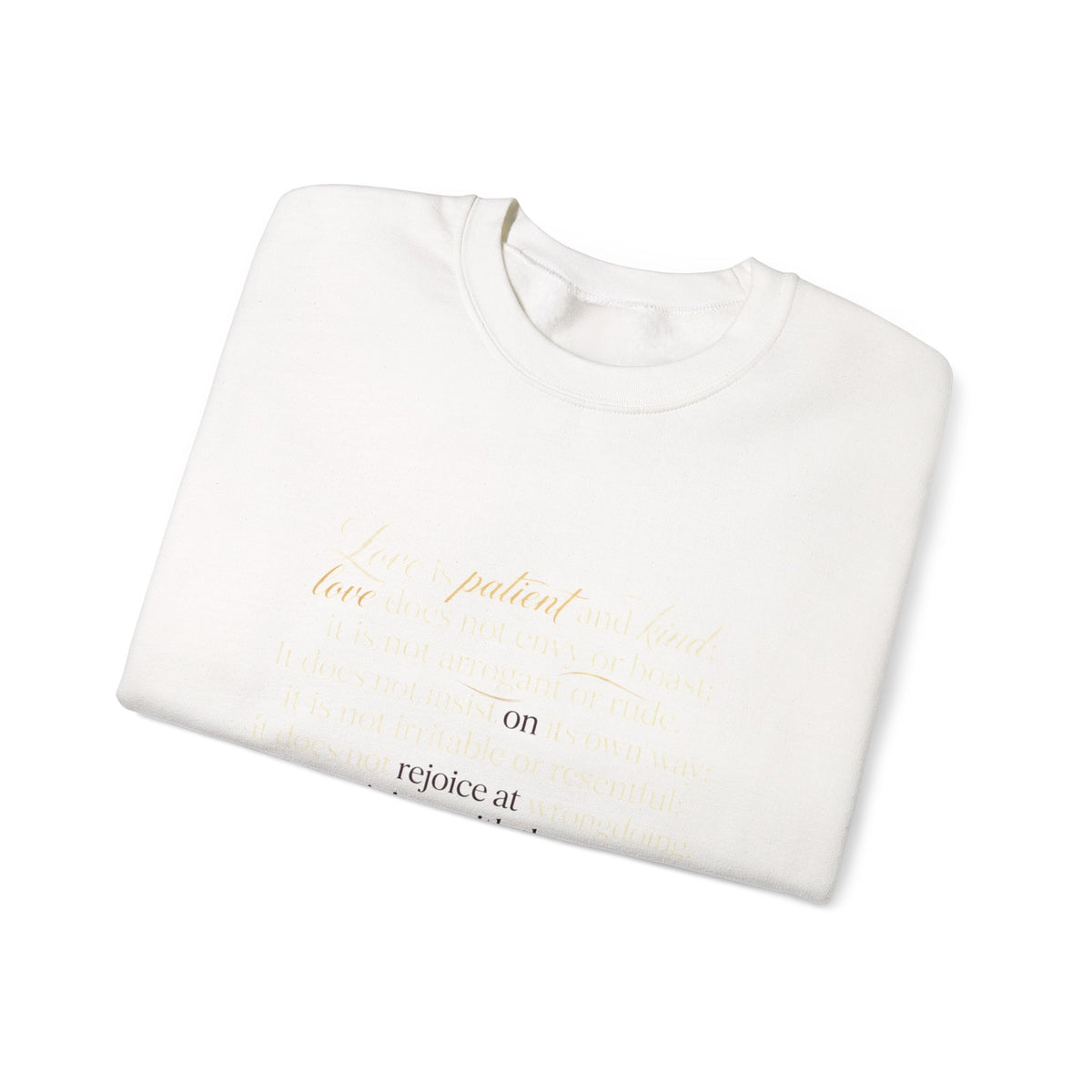 Crewneck Sweatshirt — Minimal Inspirational Text Design