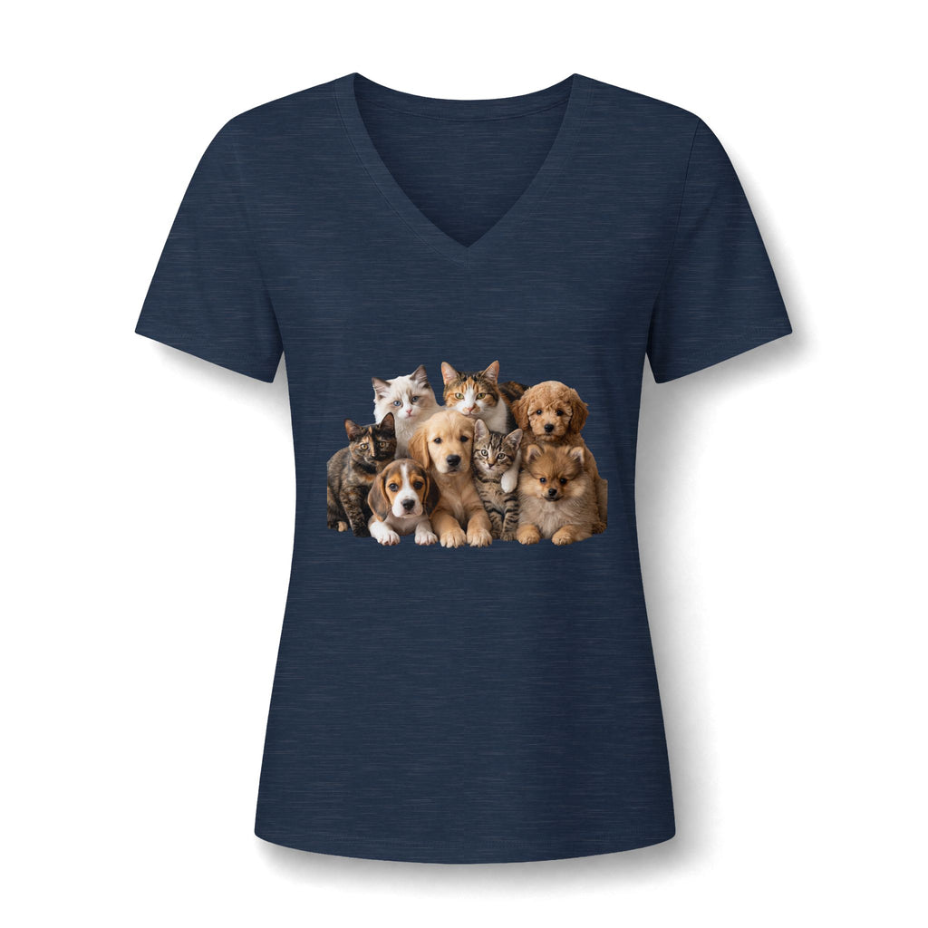 Jesus Portrait V-Neck Tee — Faith Graphic Women's T-Shirt