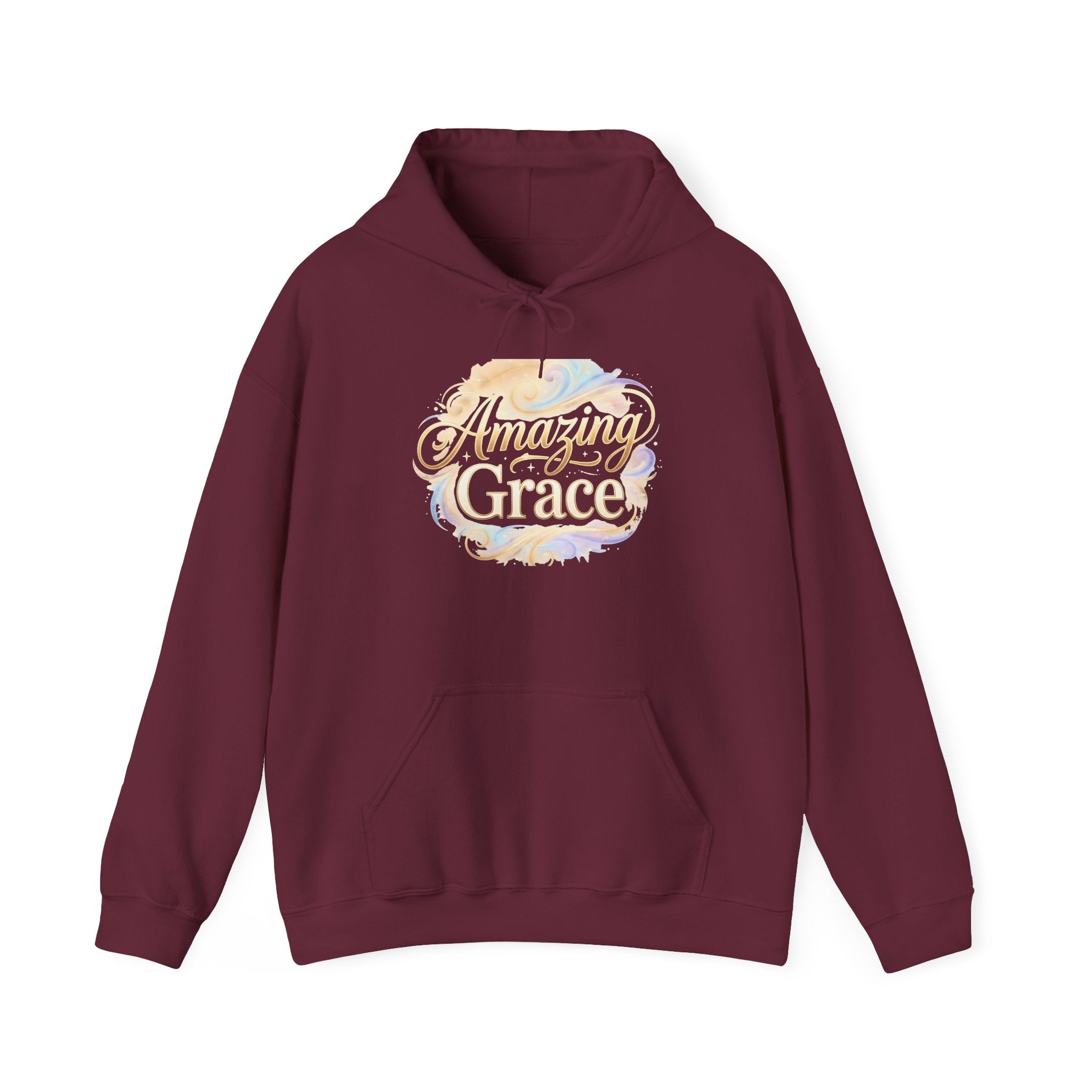Graceful Glory Hoodie — 'Grace' Script Watercolor Floral Pullover