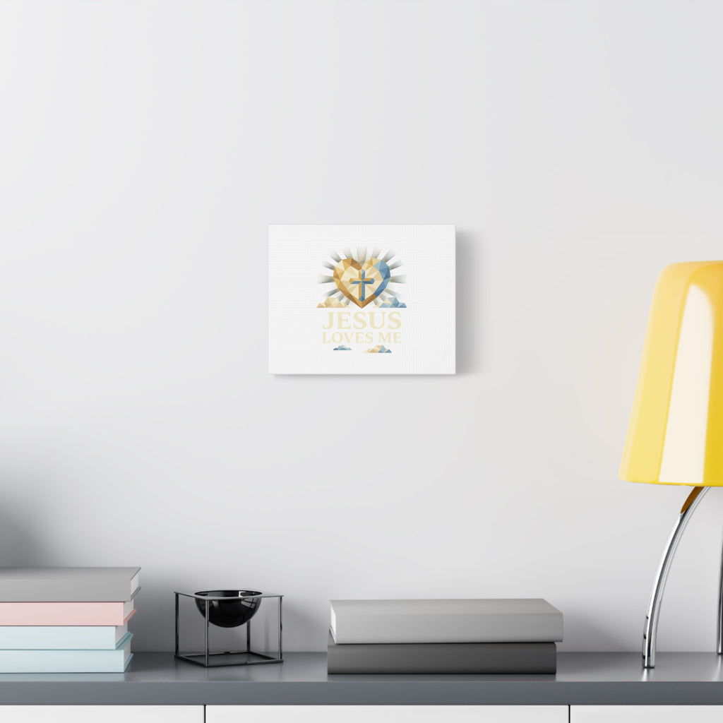 Jesus Loves Me Canvas Wall Art — Christian Home Decor Gift