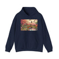 Scenic Japanese Garden Hoodie - Cherry Blossom Pagoda Sweatshirt