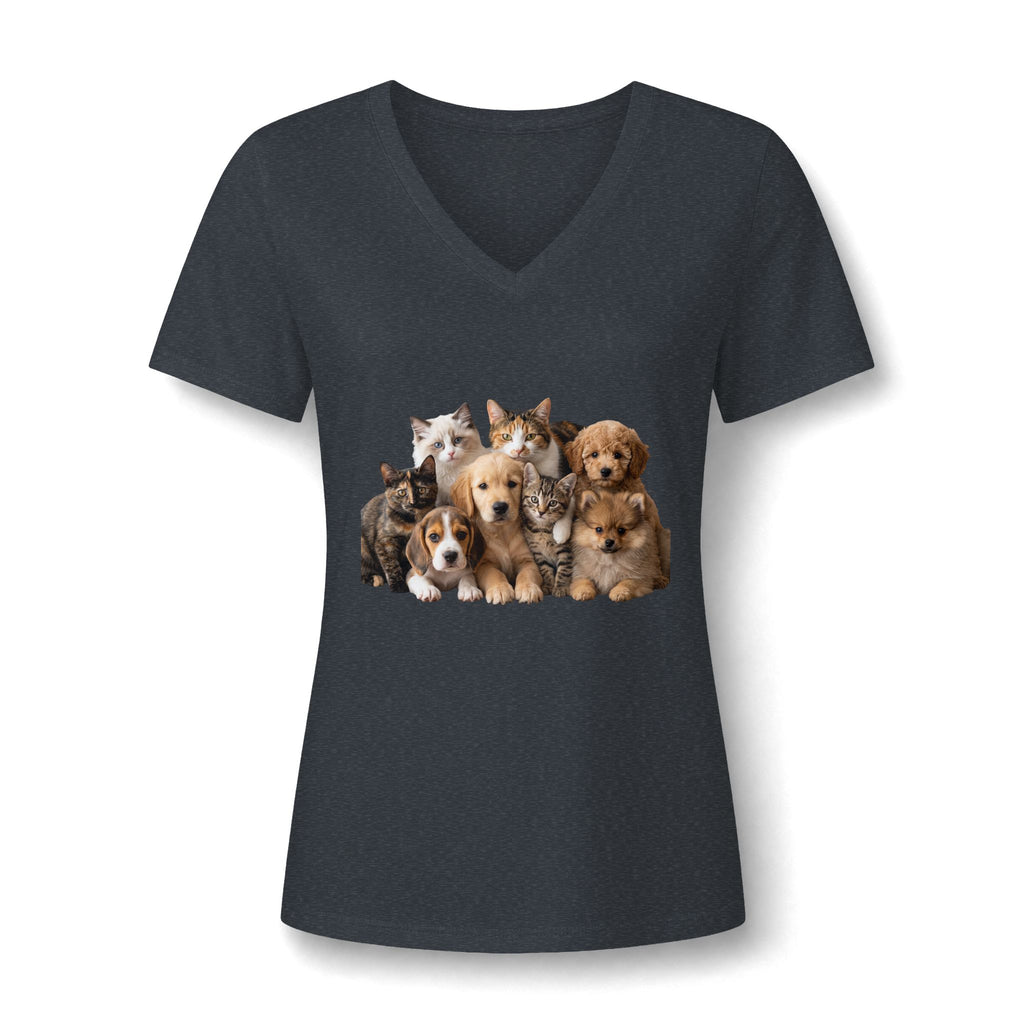 Jesus Portrait V-Neck Tee — Faith Graphic Women's T-Shirt