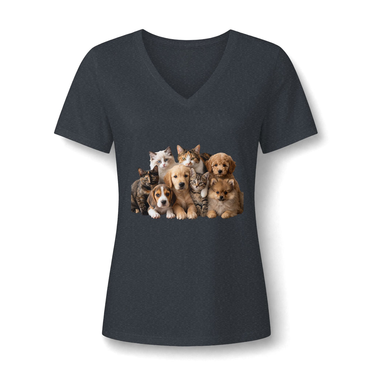 Jesus Portrait V-Neck Tee — Faith Graphic Women's T-Shirt