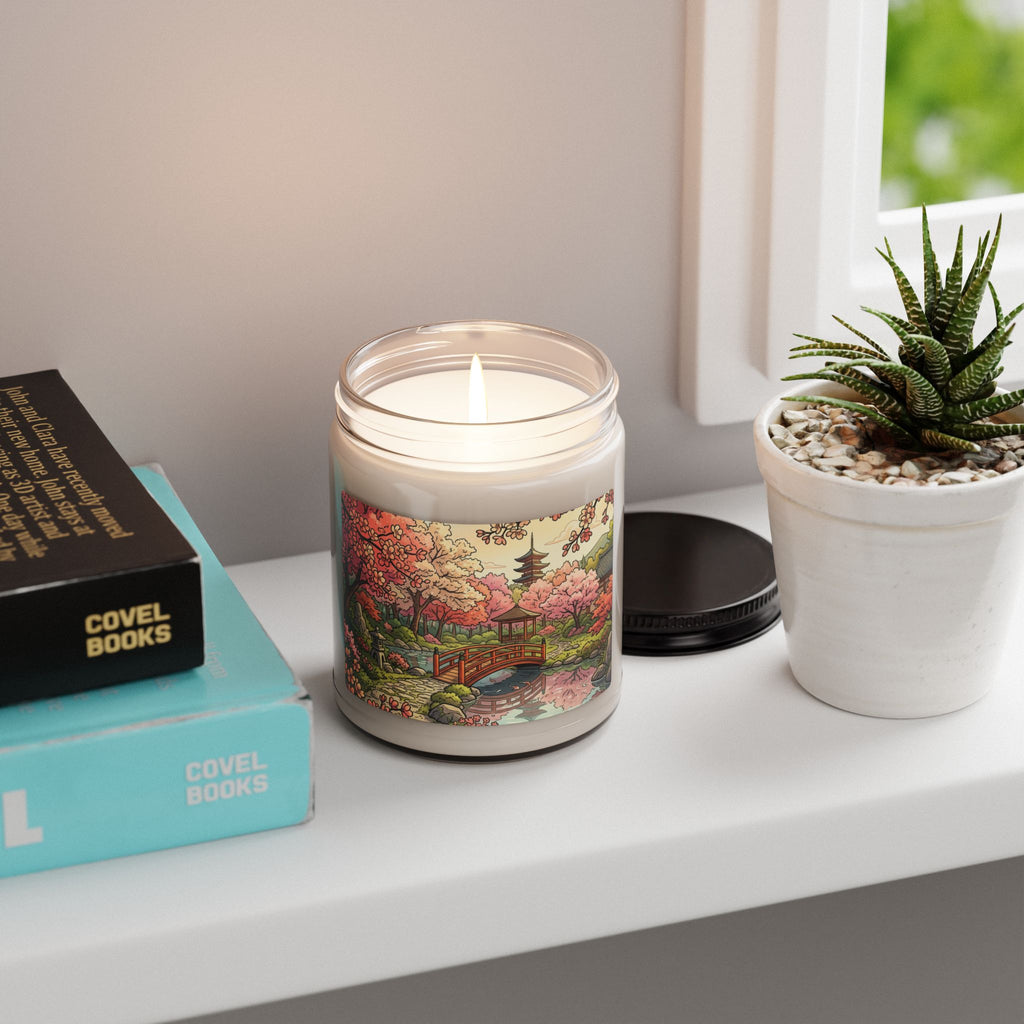 Soy Candle — Cherry Blossom Japanese Garden Scented Candle (9oz)