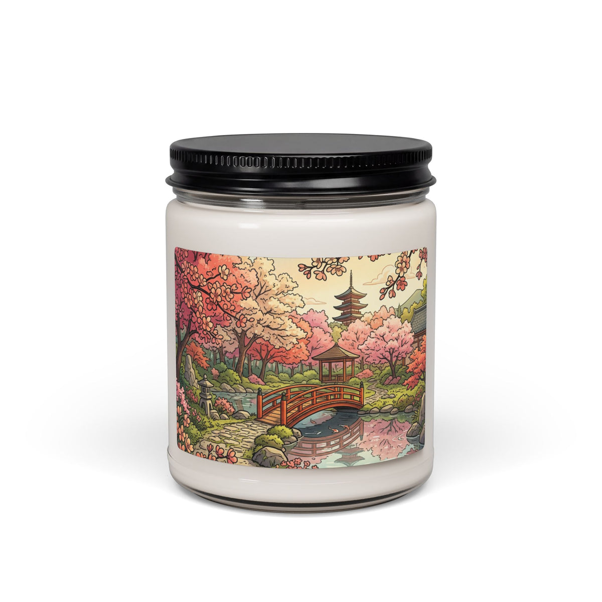 Soy Candle — Cherry Blossom Japanese Garden Scented Candle (9oz)