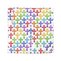 Rainbow Crosses Microfiber Duvet Cover — Colorful Christian Bedroom Bedding